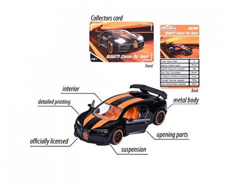 Majorette Racing Cars Bugatti Chiron Pur Sport