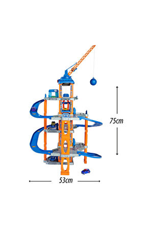 Majorette Motor Lift Center + 5 Cars