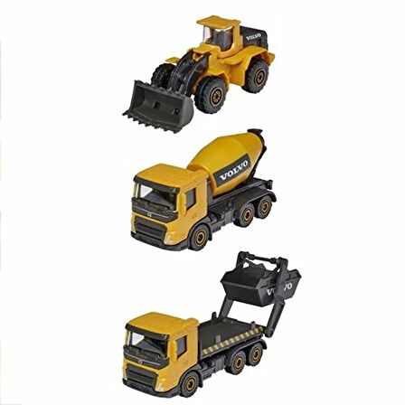 Majorette Volvo İnşaat 3'lü paket