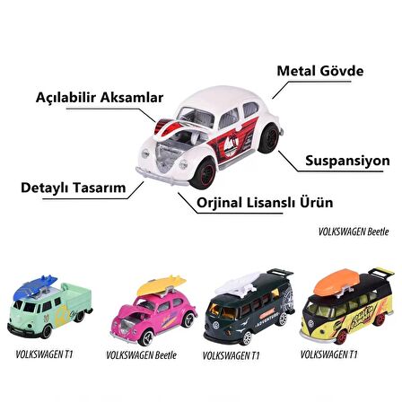 Majorette Volkswagen The Originals 5'li Koleksiyon Paketi