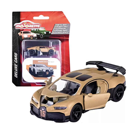 Majorette 1/64 Ölçek Deluxe Cars Temalı Premium Araçlar 212053190-1 Buggatti Chiron Pur Sport Kahve