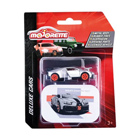 Majorette 1/64 Ölçek Deluxe Cars Temalı Premium Araçlar 212053190-2 Buggatti Chiron Pur Sport Gri