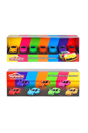 Seçtim Aldım Majorette 30. Yıl Porsche Thailand Metal Arabalar 7 Li Set 3