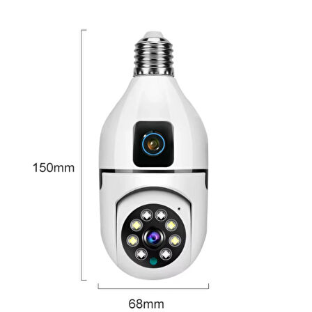 Ozmik CMR40 Çift Lens çift ekran  ampul kamera iki yolu ses gece görüş akıllı ev güvenlik kablosuz 