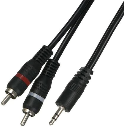 4794s 3.5mm Stereo To 2rca Aux Ses Kulaklık Çevirici Kablosu (1.4 Metre)