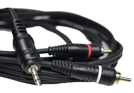 4794s 3.5mm Stereo To 2rca Aux Ses Kulaklık Çevirici Kablosu (1.4 Metre)