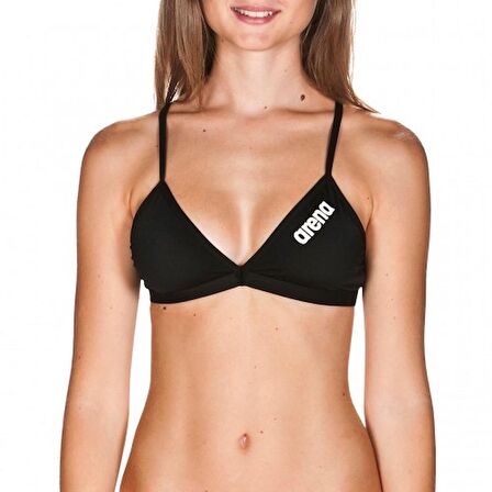 ARENA BAYAN BİKİNİ ÜST SİYAH WOMEN'S SOLİD TİE BACK TOP BLACK 2A24655