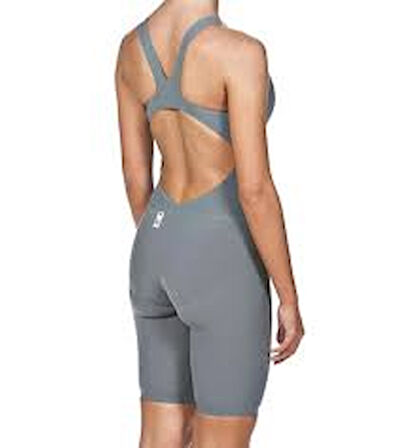 ARENA Kadın YARIŞ MAYOSU W POWERSKIN R-EVO ONE FBSLOB SL GREY-BRIGHT ORANGE 001438141 YZM