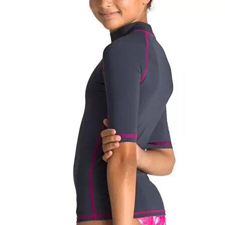 ARENA G Rash Vest S/s Çocuk Gri Yüzücü Tişört 12-13 YAŞ