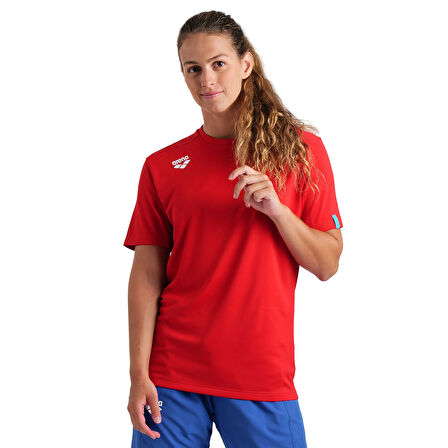 Team Solid Unisex Kırmızı Günlük Stil T-Shirt 004900400