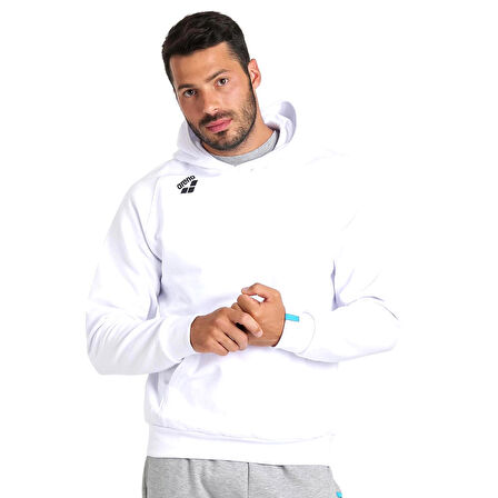 Team Hooded Sweat Panel Erkek Beyaz Günlük Stil Sweatshirt 004904100