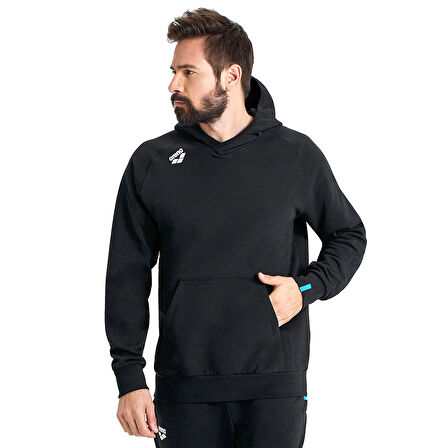 Team Hooded Sweat Panel Erkek Siyah Günlük Stil Sweatshirt 004904500