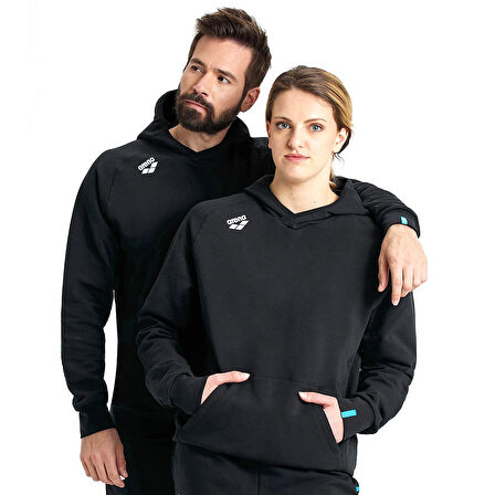 Team Hooded Sweat Panel Erkek Siyah Günlük Stil Sweatshirt 004904500