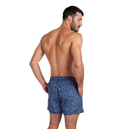 Arena Beach Short Allover Navy Multı Erkek Deniz Şortu Lacivert 005253710