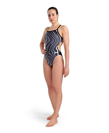 ARENA BAYAN YÜZÜCÜ MAYOSU WOMEN'S SWIMSUIT CHALLENGE BACK MARBLED 005562550