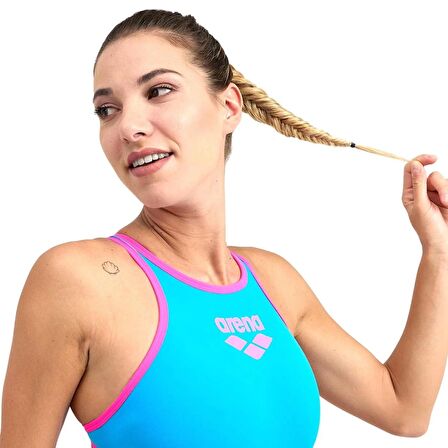 Arena One Biglogo One Piece Kadın Mavi Yüzücü Mayosu 001198890