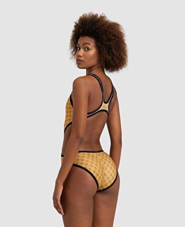 Arena Womens Arena 50TH Gold Tech One Swimsuıt Kadın Yüzücü Mayosu 006179305