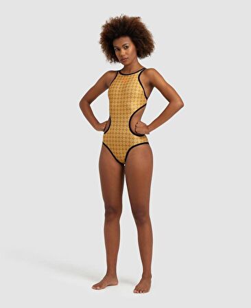 Arena Womens Arena 50TH Gold Tech One Swimsuıt Kadın Yüzücü Mayosu 006179305