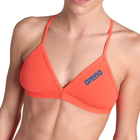 Team Swim Top Tie Back Solid Kadın Pembe Yüzücü Mayosu 004768300