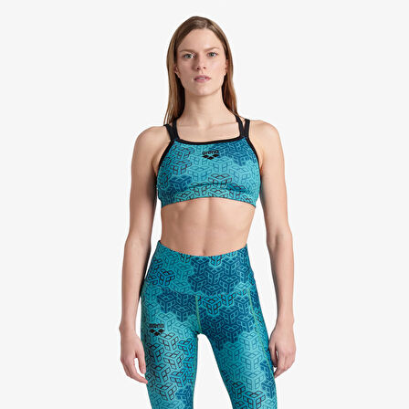 Arena Seamless Tank Kadın Mavi Bra