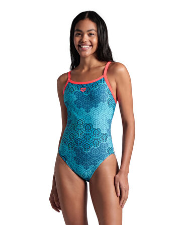 ARENA Kadın YÜZÜCÜ MAYOSU WOMEN'S ARENA CAMO KIKKO SWIMSUIT CHALLE 007160480 YZM