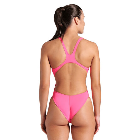 Swimsuit Tech Multi Solid Kadın Pembe Yüzücü Mayosu 004763908