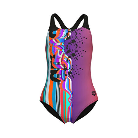 Arena Palette Girl One Piece Swimsuit Multi Shocking Pink/Black 007918905