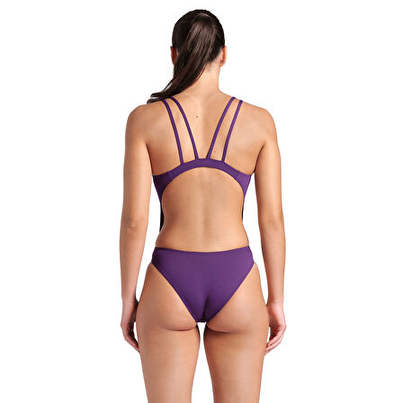 Swimsuit Tech Multi Solid Kadın Mor Yüzücü Mayosu 008054901