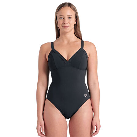 Lara Soft Curve Back Kadın Siyah Yüzücü Mayosu 008119550