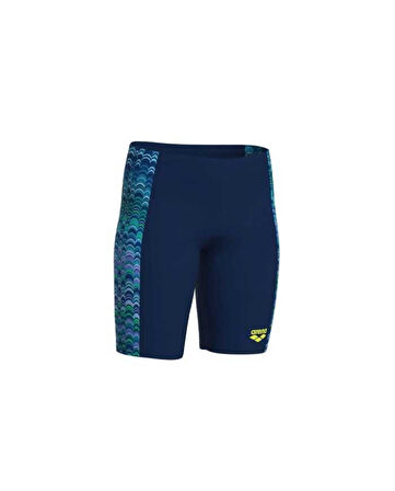 Arena Boy's Ondulation Swim Jammer Navy Multi Erkek Çocuk Yüzücü Mayosu 008170750