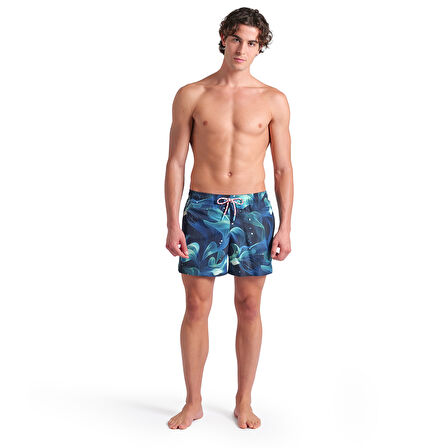 Water Prints Beach Erkek Yeşil Deniz Şortu 007159630