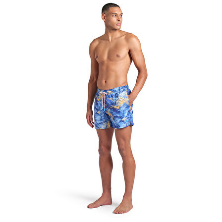 Water Prints Beach Erkek Mavi Deniz Şortu 007159710