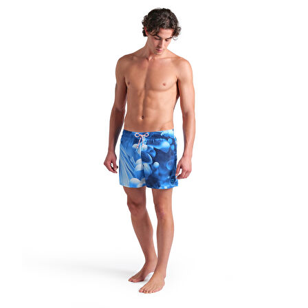 Water Prints Beach Erkek Mavi Deniz Şortu 007159720