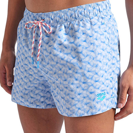 Water Prints Beach X-Short Ao Erkek Mavi Deniz Şortu 008928810