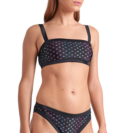 Rainbow Monogram Kadın Siyah Yüzücü Bikini 007078515