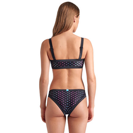 Rainbow Monogram Kadın Siyah Yüzücü Bikini 007078515