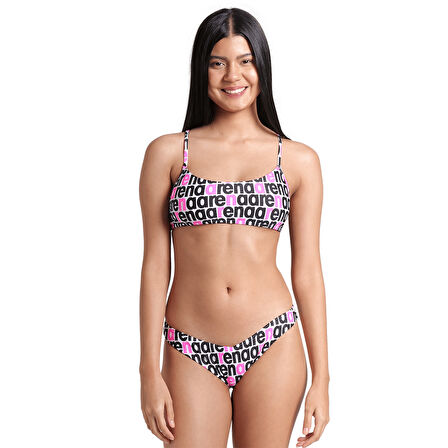 Logotype Bandeau Kadın Beyaz Yüzücü Bikini 007081115