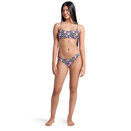 Logotype Bandeau Kadın Beyaz Yüzücü Bikini 007081115