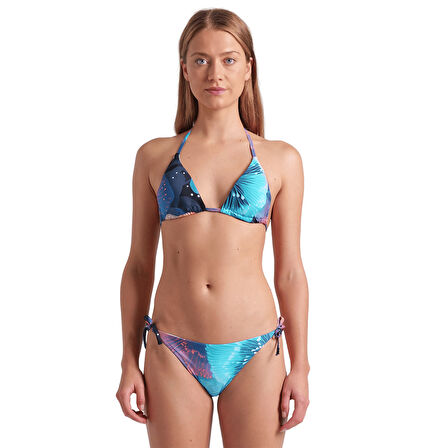 Water Print Kadın Çok Renkli Yüzücü Bikini 007085301