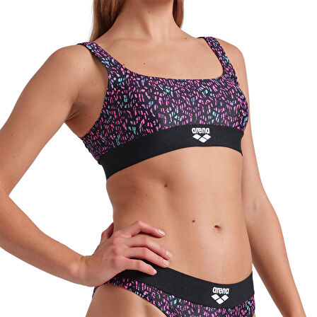 Monogram Elastic Bralette Kadın Siyah Yüzücü Bikini 009389550
