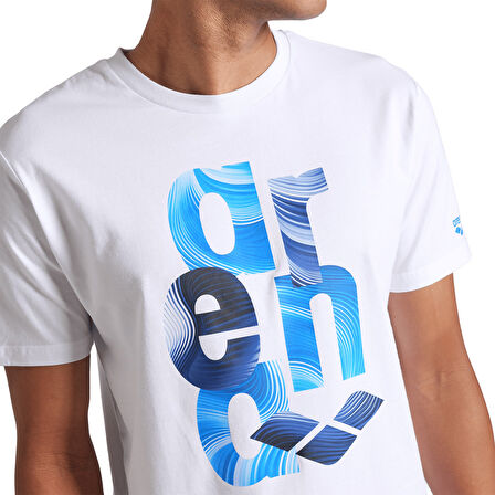 Water Prints Erkek Beyaz Günlük Stil T-Shirt 009406100