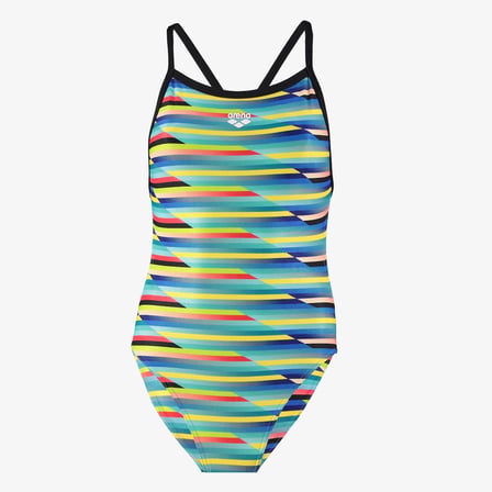 Arena Racing Stripe Suit Xcriss Cross Kadın Yeşil Mayo