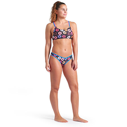 Donuts Bandeau Kadın Siyah Yüzücü Bikini 009462590