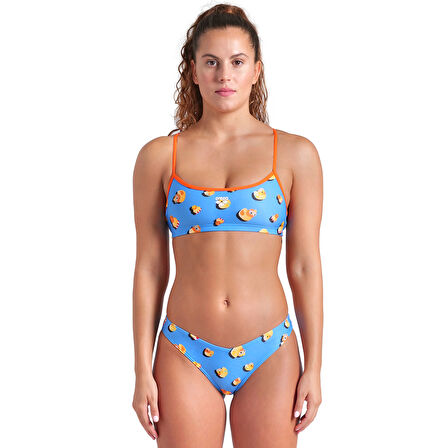 Ducks Swimsuit Bandeau Kadın Mavi Yüzücü Bikini 009467530
