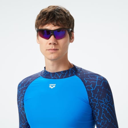 Arena 010041871 Rash Vest L/S Allover Erkek Yüzücü T-Shirt