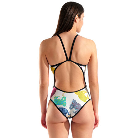 In The Wild Swimsuit Super Fly Back Kadın Beyaz Yüzücü Mayosu 010204150