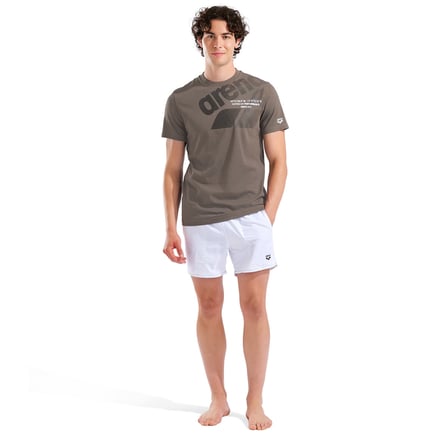 Logo Erkek Kahverengi Günlük Stil T-Shirt 011000250
