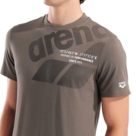 Logo Erkek Kahverengi Günlük Stil T-Shirt 011000250