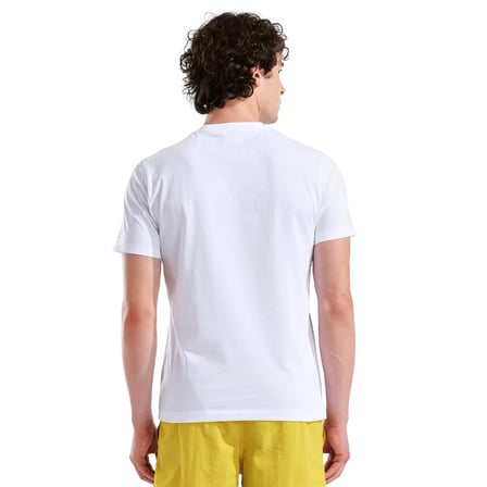 Water Print Erkek Beyaz Günlük Stil T-Shirt 011001100