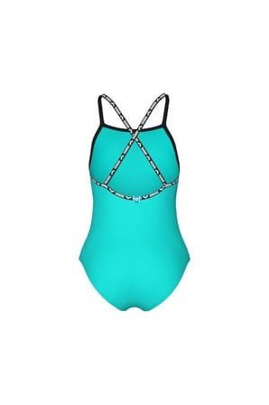 Arena Girl's Solid Swimsuit Kız Çocuk Yüzücü Mayo Yeşil 011033800